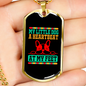 My Little Dog Green Necklace Stainless Steel or 18k Gold Dog Tag 24" Chain-Express Your Love Gifts