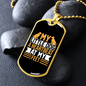 My Little Dog White Necklace Stainless Steel or 18k Gold Dog Tag 24" Chain-Express Your Love Gifts