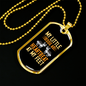 My Little Dog Yellow Necklace Stainless Steel or 18k Gold Dog Tag 24" Chain-Express Your Love Gifts