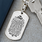 My Little Eyes Dad Keychain Stainless Steel or 18k Gold Dog Tag Keyring-Express Your Love Gifts