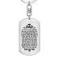 My Little Eyes Dad Keychain Stainless Steel or 18k Gold Dog Tag Keyring-Express Your Love Gifts
