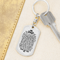 My Little Eyes Dad Keychain Stainless Steel or 18k Gold Dog Tag Keyring-Express Your Love Gifts