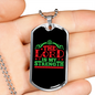 My Lord My Strength Christian Necklace Stainless Steel or 18k Gold Dog Tag 24" Chain-Express Your Love Gifts