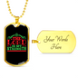 My Lord My Strength Christian Necklace Stainless Steel or 18k Gold Dog Tag 24" Chain-Express Your Love Gifts