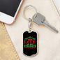 My Lord My Strength Keychain Stainless Steel or 18k Gold Dog Tag Keyring-Express Your Love Gifts