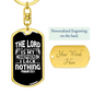 My Lord Shepherd Psalm 23:1 Keychain Stainless Steel or 18k Gold Dog Tag Keyring-Express Your Love Gifts