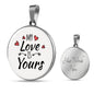 My Love Is Yours Circle Necklace Stainless Steel or 18k Gold 18-22"-Express Your Love Gifts