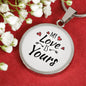 My Love Is Yours Circle Necklace Stainless Steel or 18k Gold 18-22"-Express Your Love Gifts