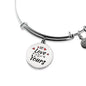 My Love Is Yours Circle Pendant Bangle Stainless Steel or 18k Gold 18-22"-Express Your Love Gifts