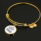 My Love Is Yours Circle Pendant Bangle Stainless Steel or 18k Gold 18-22"-Express Your Love Gifts