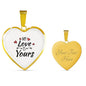 My Love Is Yours Necklace Stainless Steel or 18k Gold Heart Pendant 18-22"-Express Your Love Gifts