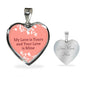 My Love Is Yours Pink Necklace Stainless Steel or 18k Gold Heart Pendant 18-22"-Express Your Love Gifts