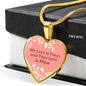 My Love Is Yours Pink Necklace Stainless Steel or 18k Gold Heart Pendant 18-22"-Express Your Love Gifts