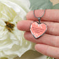 My Love Is Yours Pink Necklace Stainless Steel or 18k Gold Heart Pendant 18-22"-Express Your Love Gifts
