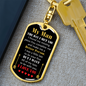 My Man The Day I Met You Keychain Stainless Steel or 18k Gold Dog Tag Keyring-Express Your Love Gifts