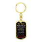 My Man The Day I Met You Keychain Stainless Steel or 18k Gold Dog Tag Keyring-Express Your Love Gifts