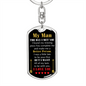 My Man The Day I Met You Keychain Stainless Steel or 18k Gold Dog Tag Keyring-Express Your Love Gifts