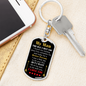 My Man The Day I Met You Keychain Stainless Steel or 18k Gold Dog Tag Keyring-Express Your Love Gifts