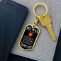 My Missing Piece Keychain Stainless Steel or 18k Gold Dog Tag Keyring-Express Your Love Gifts