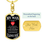 My Missing Piece Keychain Stainless Steel or 18k Gold Dog Tag Keyring-Express Your Love Gifts
