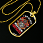My Own Firefighter Gift Stainless Steel or 18k Gold Dog Tag 24" Chain-Express Your Love Gifts