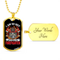 My Own Firefighter Gift Stainless Steel or 18k Gold Dog Tag 24" Chain-Express Your Love Gifts