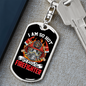 My Own Firefighter Keychain Stainless Steel or 18k Gold Dog Tag Keyring-Express Your Love Gifts