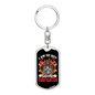 My Own Firefighter Keychain Stainless Steel or 18k Gold Dog Tag Keyring-Express Your Love Gifts