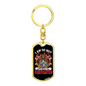 My Own Firefighter Keychain Stainless Steel or 18k Gold Dog Tag Keyring-Express Your Love Gifts