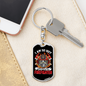 My Own Firefighter Keychain Stainless Steel or 18k Gold Dog Tag Keyring-Express Your Love Gifts
