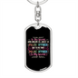 My Police Mom Is My World Keychain Stainless Steel or 18k Gold Dog Tag Keyring-Express Your Love Gifts