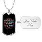 My Police Mom Is My World Necklace Stainless Steel or 18k Gold Dog Tag 24" Ball Chain-Express Your Love Gifts