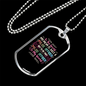 My Police Mom Is My World Necklace Stainless Steel or 18k Gold Dog Tag 24" Ball Chain-Express Your Love Gifts