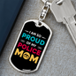 My Police Mom Keychain Stainless Steel or 18k Gold Dog Tag Keyring-Express Your Love Gifts