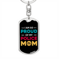 My Police Mom Keychain Stainless Steel or 18k Gold Dog Tag Keyring-Express Your Love Gifts