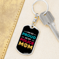 My Police Mom Keychain Stainless Steel or 18k Gold Dog Tag Keyring-Express Your Love Gifts
