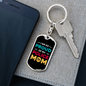 My Police Mom Keychain Stainless Steel or 18k Gold Dog Tag Keyring-Express Your Love Gifts