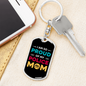 My Police Mom Keychain Stainless Steel or 18k Gold Dog Tag Keyring-Express Your Love Gifts