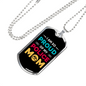My Police Mom Necklace Stainless Steel or 18k Gold Dog Tag 24" Ball Chain-Express Your Love Gifts