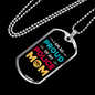 My Police Mom Necklace Stainless Steel or 18k Gold Dog Tag 24" Ball Chain-Express Your Love Gifts