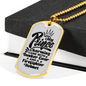 My Prince Charming Firefighter Gift Stainless Steel or 18k Gold Dog Tag 24" Chain-Express Your Love Gifts