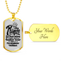 My Prince Charming Firefighter Gift Stainless Steel or 18k Gold Dog Tag 24" Chain-Express Your Love Gifts