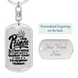 My Prince Charming Firefighter Keychain Stainless Steel or 18k Gold Dog Tag Keyring-Express Your Love Gifts