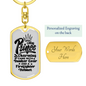My Prince Charming Firefighter Keychain Stainless Steel or 18k Gold Dog Tag Keyring-Express Your Love Gifts