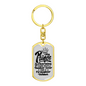 My Prince Charming Firefighter Keychain Stainless Steel or 18k Gold Dog Tag Keyring-Express Your Love Gifts