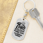 My Prince Charming Firefighter Keychain Stainless Steel or 18k Gold Dog Tag Keyring-Express Your Love Gifts