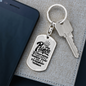 My Prince Charming Firefighter Keychain Stainless Steel or 18k Gold Dog Tag Keyring-Express Your Love Gifts