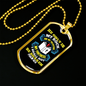 My Rock And My Salvation Psalm 62:6 Necklace Stainless Steel or 18k Gold Dog Tag 24"-Express Your Love Gifts