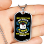 My Rock And My Salvation Psalm 62:6 Necklace Stainless Steel or 18k Gold Dog Tag 24"-Express Your Love Gifts