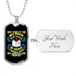 My Rock And My Salvation Psalm 62:6 Necklace Stainless Steel or 18k Gold Dog Tag 24"-Express Your Love Gifts